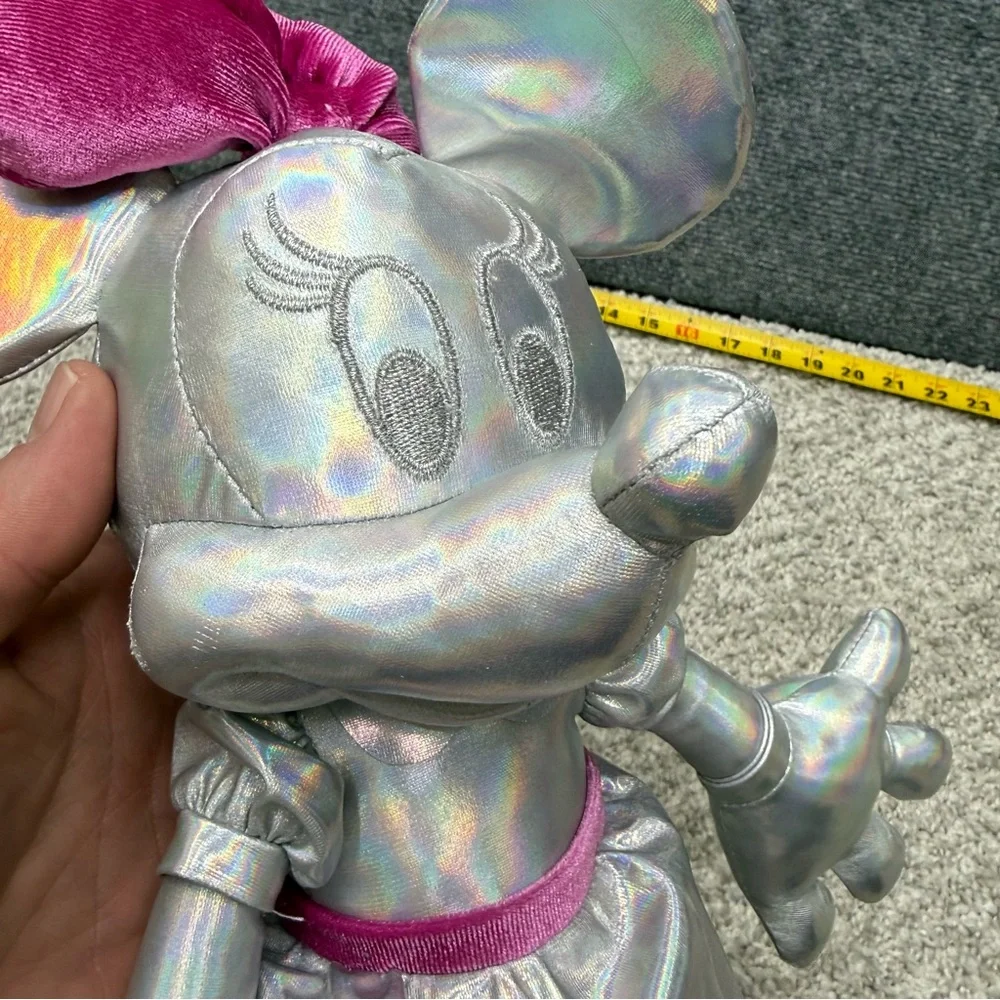 Disney Minnie Mouse plush‎ 100th anniversary silver platinum pink toy